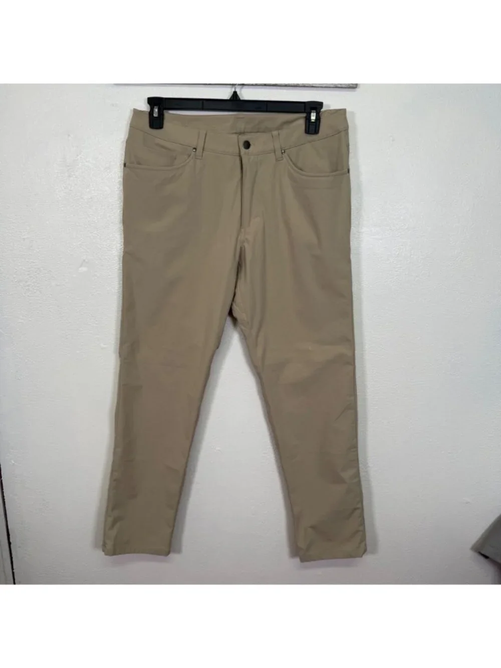 Lululemon  Mens ABC Classic-Fit 5Pkt Pant 34X31 Beige Khaki Warpstreme Preppy